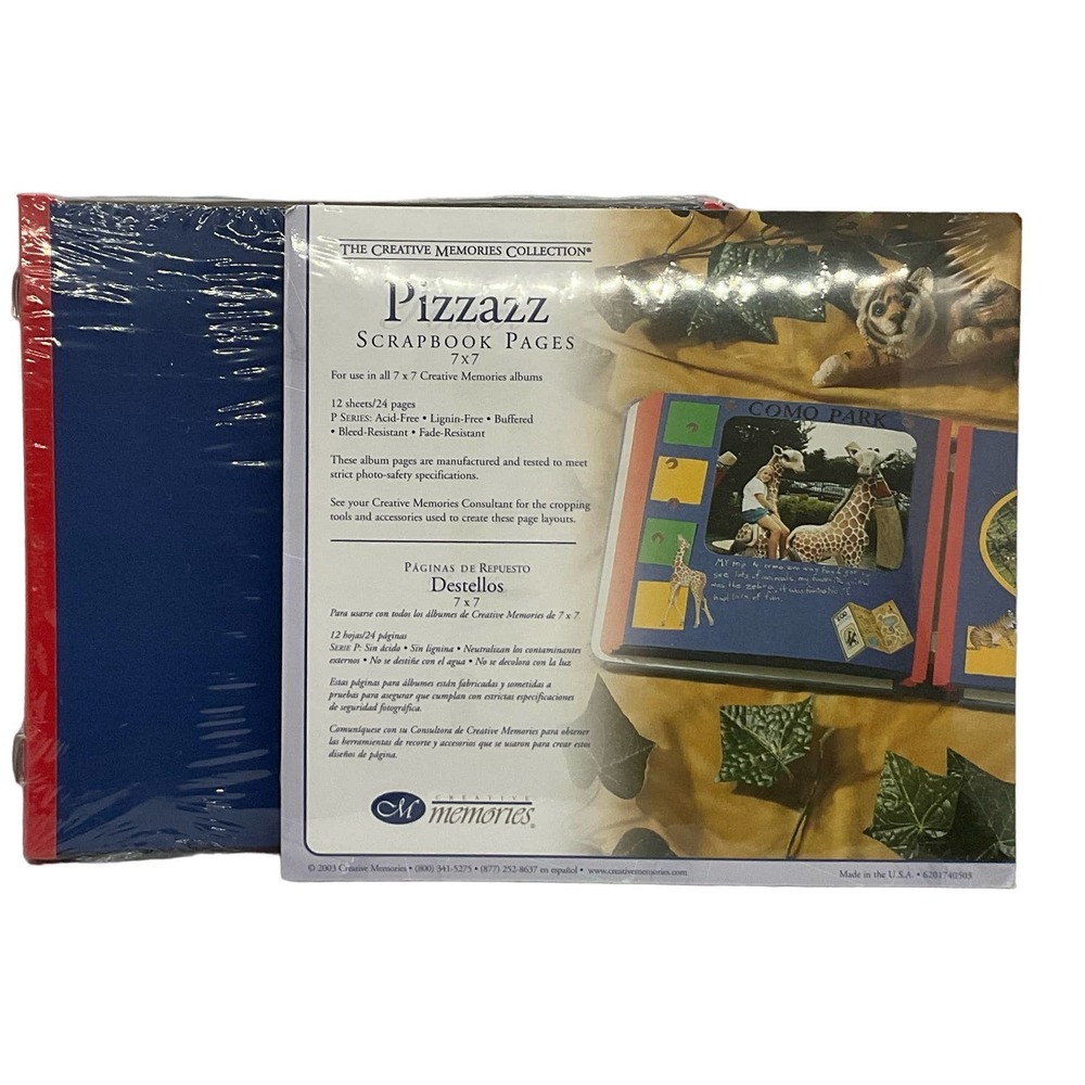 Creative Memories 7x7 Blue Pizzazz  Refill Pages